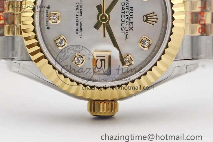 279179 TWF Best YG White SS NH05 Diamonds Bracelet Datejust Jubilee Dial 28mm Markers Edition SS on YG 0408
